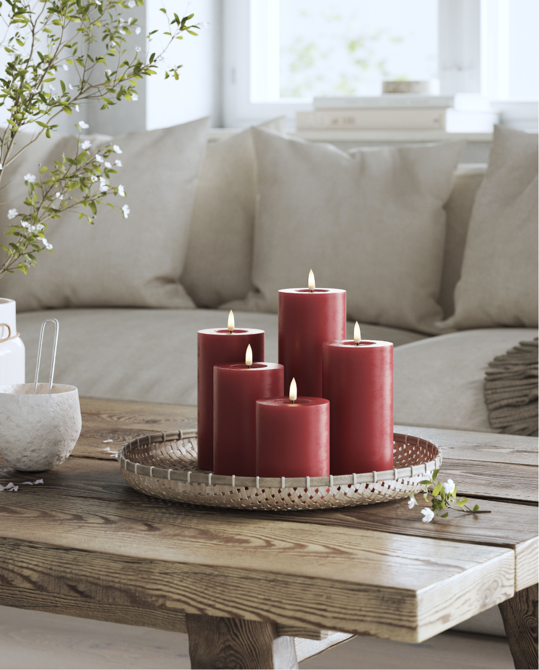 Deluxe kubbelys LED, Bordeaux, 15 cm