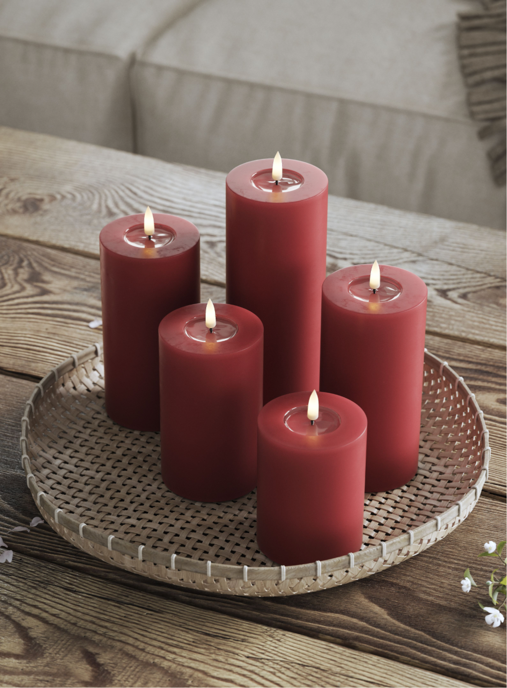 Deluxe kubbelys LED, Bordeaux, 15 cm