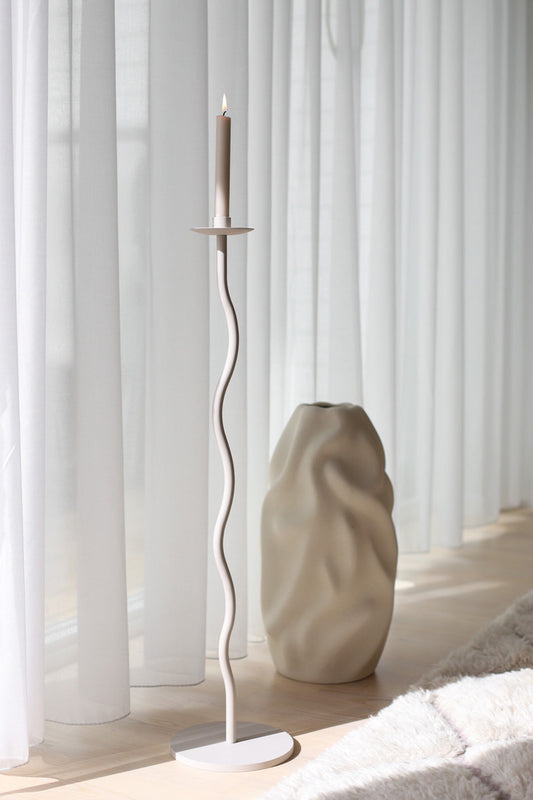 Curved Candleholder 75 cm, sand